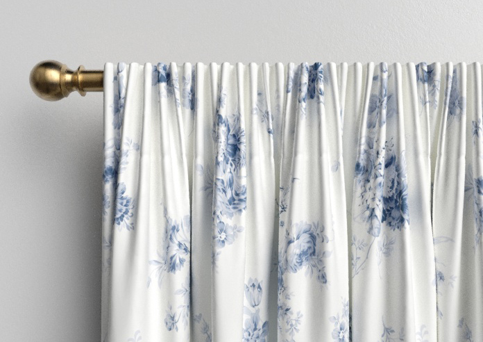 Shabby Chic by Rachel Ashwell Sunbleached Floral, China Blue - Made to Measure Curtains - Image 9
